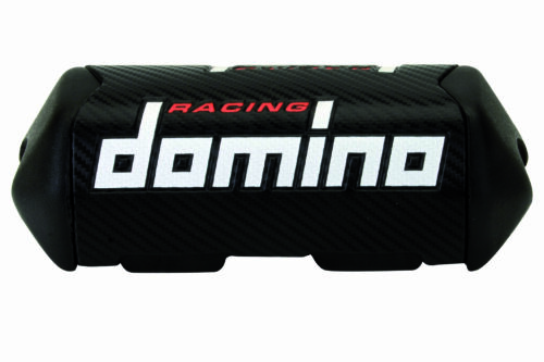 Coppia manopole Domino A250 in gomma nero rosso per moto stradali